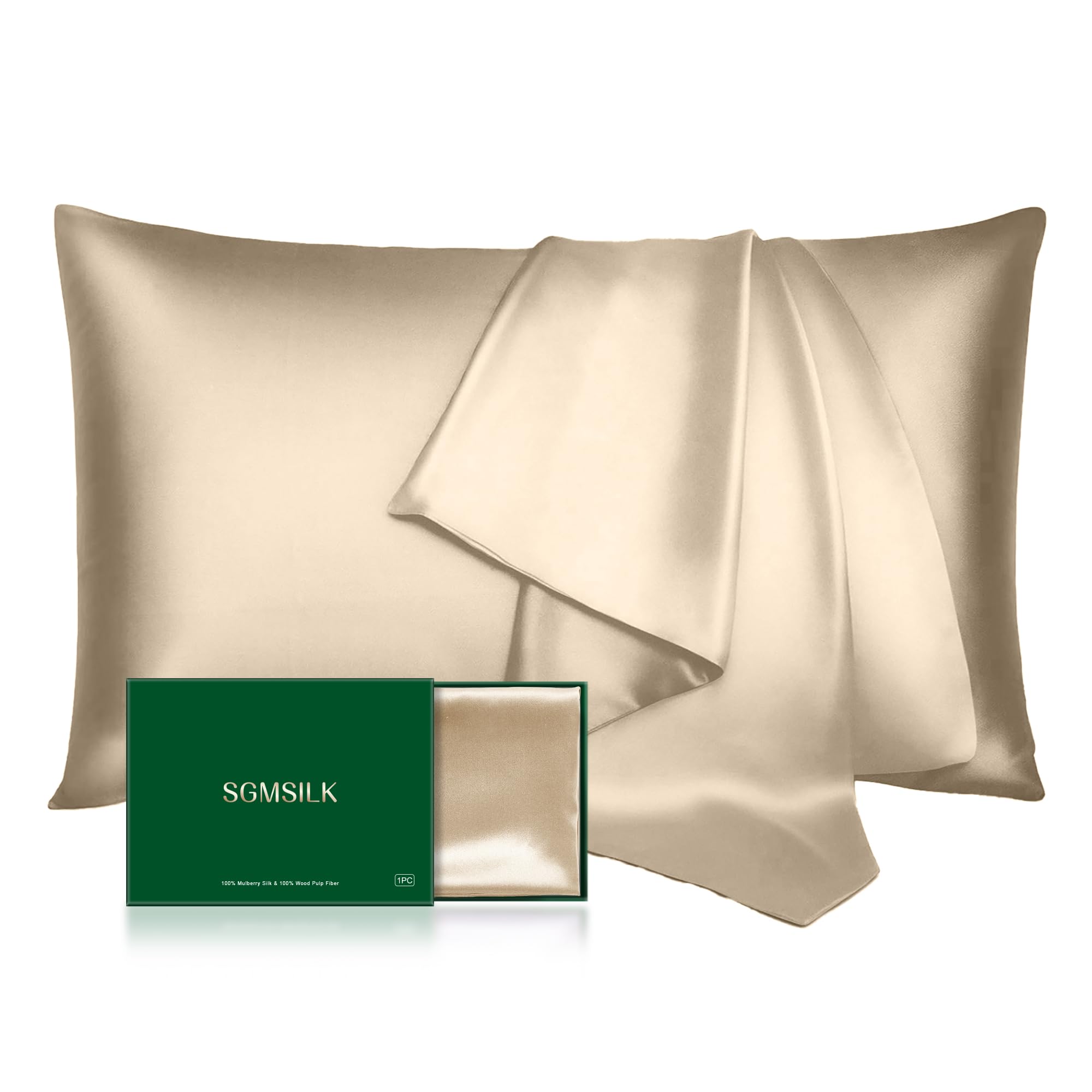 Amazon Special 50 Off SGMSILK Queen Silk Pillowcase DealWap