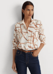 Get Stylish with Ralph Lauren: 24% Off the Belting-Print Crepe Shirt!
