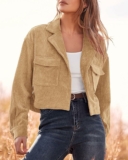 41% Off BTFBM Women’s Corduroy Cropped Jacket on Amazon – Just $23.79!