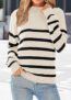 Exciting Black Friday Offer: 40% Off KIRUNDO Women’s Striped Turtleneck Sweater!