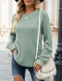 Fall Vibes: Amazon MEROKEETY Waffle Knit Sweater Only $30.74 (39% Off)!